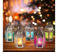 Oriental Lanternes Lanterne Lanternes Verre Antique Dehors Extérieur Camping