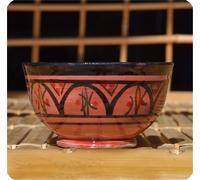 Oriental marocain bol en céramique Céréales fruits salade bol déco mini, rouge