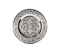 Oriental Marocaine Vintage Plateau À Servir Argent Rond