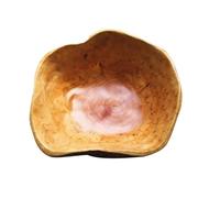 Oriental riverkit Bol de Fruits en Bois Naturel Pour un Décor Distinctif, Bol en Bois Créatif Irrégulier de Service Fait à La Main Pour Comptoir de Cuisine (15-19 cm)