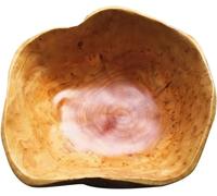 Oriental riverkit Bol de Fruits en Bois Naturel Pour un Décor Distinctif, Bol en Bois Créatif Irrégulier de Service Fait à La Main Pour Comptoir de Cuisine (20-24 cm)