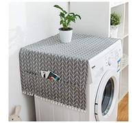 Oriental riverkit Housse De Protection pour Réfrigérateur avec Poches De Rangement, Couvercle Anti-poussière Polyvalent, Housse De Machine à Laver, pour Lave-Linge Réfrigérateur 55x130cm (A)