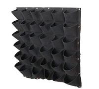 Oriental riverkit Sac à Plantes Mural en Feutre 18/36 Poches Jardiniere Exterieur Suspendue Poche De Plantation Vertical pour Balcon Jardin Mur Vegetal (Noir 36 Poches)