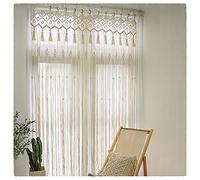 Oriental riverkit Tapisserie Murale en Macramé Boho, Rideau en Macramé pour Fenêtre De Porte, Coton Tissé à La Main Rideau à Suspendre Toile De Fond De Mariage (85 * 210cm)