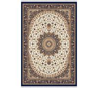Oriental Tapis d'art Vintage Tapis court Salon Bleu Beige