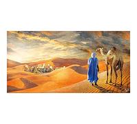 Oriental touareg toile peinture voyageur dans le désert affiche et impression mur Art photo pour salon décoration murale 40x80 cm sans cadre
