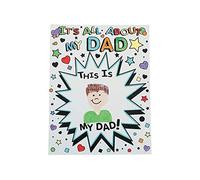 Oriental Trading Cartes de fête des pères géantes à colorier Inscription It's All About My Dad, 48/6607