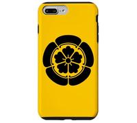 Oriental Vintage Noir Jaune Japon Oda Kamon Coque pour iPhone 7 Plus/8 Plus