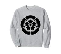 Oriental Vintage Noir Jaune Japon Oda Kamon Sweatshirt