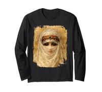 Orientalist Portrait Veiled Woman 19th Century Art Painting Manche Longue