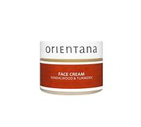 Orientana - Crème Visage Naturelle Bois de Santal & Curcuma | Hydratant Jour & Nuit Vegan Anti Inflammatoire Anti Vieillissement | Apaisant Hydratant et Régénérant Tout Type de Peau - 50g