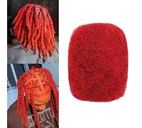 Orientfashion Cheveux naturels afro crépus en vrac pour crocheter des extensions de dreadlocks (8 Pouces, #Red)
