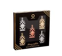 Orientica Luxury Collection Miniature Discovery Lot de 5 flacons d'eau de parfum en flacon vaporisateur 7,5 ml Parfum ambre arabe unisexe