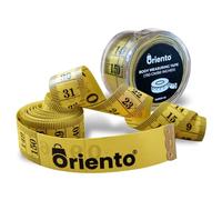ORIENTO Mètre Ruban pour Corps et Couture 150 cm/60 Pouces, Ruban de Mesure Souple Double Face pour Mesures du Corps, Couture, Perte de Poids et Artisanat, Centimètres et Pouces (Jaune)