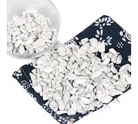 Orientrea Mini Pierres polies de Howlite Crystal, Howlite Naturel de 500 g, Petite Passée Chips écrasé Pierre Guérison Reiki Cristal Bijoux Décoration de la Maison (Howlite)