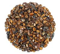 Orientrea Mini Pierres polies de Oeil du Tigre Crystal, Oeil du Tigre Naturel de 500 g, Petite Passée Chips écrasé Pierre Guérison Reiki Cristal Bijoux Décoration de la Maison