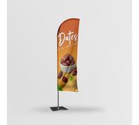 Oriflamme Aile d'Avion Dates - Annoncez Vos Événements avec Élégance, Taille M(60 x 260 cm) (3666905016101) (Pied base vise)