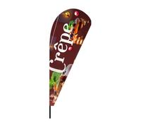 Oriflamme Goutte d'Eau Crêpe - Une Cascade de Saveurs Légères et Délicates(3666905003460) (Pied base croix)