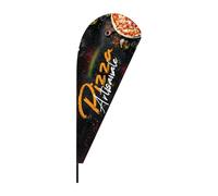Oriflamme Goutte d'Eau Pizza Artisanale - Éveillez les Papilles avec Style(3666905008823) (Sans pied)