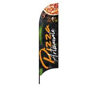 Oriflamme Plume Pizza Artisanale - L'Élégance au Service de la Gourmandise(3666905008700) (Pied base 4 kg)