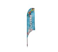 Oriflamme Plume pour Laverie : Attirez l'Attention avec des Voiles Publicitaires Élégantes,taille M(60 * 260 cm),3666905022782 (Pied base vise)