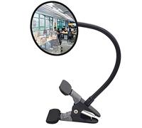 Orifort Miroir de sécurité en verre à clipser - 9,5 cm - Pour la sécurité personnelle et la sécurité du bureau - Moniteur de vue arrière - Miroir convexe avec cadre (rond)