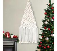 ORIGACH 105 x 50 cm DIY macramé sapin de Noël kit de suspension murale tissé à la main ensemble de tapisserie arbre de Noël pour débutants adultes avec tutoriels vidéo étape par étape instructions
