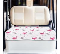 ORIGACH Flamingo Housse de siège de voiture de golf universelle pour siège de voiture de golf pour un siège frais et confortable, housse de coussin pour 2 personnes, 100 % microfibre, 78,5 × 130 cm