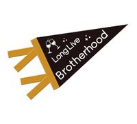 ORIGACH Guirlande de fanions en feutre, signe « Long Live Brotherhood », drapeaux triangulaires, bannière en feutre mural pour fête d'anniversaire, chambre à coucher, salle de classe, décoration 20 x