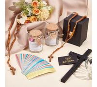 ORIGACH Lot de 2 verres avec versets de la Bible « Read Me When ... » avec versets de la Bible, 2 chaînes croisées et 2 cartes de vœux pour encouragement quotidien, prière inspirante, cadeau chrétien