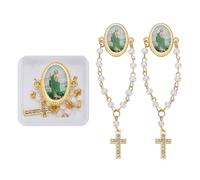 ORIGACH Lot de 24 épingles à épinglettes Saint Jude avec boîte cadeau pour baptême ou fête religieuse pour invités - Cadeau religieux catholique - Pour communion, Saint Judas Recuerdos