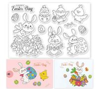 ORIGACH Tampons transparents en silicone transparent pour la fabrication de cartes de Pâques, le scrapbooking, les albums photo, les loisirs créatifs