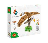 Origami 3D 501827-3D Origami Adler - Belle sculpture en papier 3D avec composants brevetés et instructions de montage compréhensibles (français non garanti), 336 pièces, 24 x 16 x 15 cm