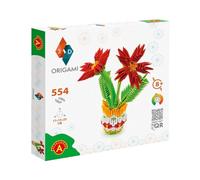 Origami 3D 501829 Fleur en pot 3D Belle sculpture en papier 3D avec composants brevetés et instructions de montage compréhensibles (français non garanti) 554 pièces 17 x 15 x 25 cm à partir de 8 ans