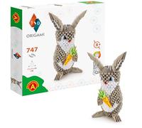 Origami 3D 501833 - Lapin Belle sculpture en papier 3D avec composants brevetés et instructions de montage compréhensibles, 747 pièces, 11 x 11 x 20 cm, à partir de 8 ans, taille M
