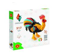 Origami 3D 501841-3D Coq origami - Belle sculpture en papier 3D avec composants brevetés et instructions de montage compréhensibles, 517 pièces, 13 x 18 x 17 cm, à partir de 8 ans