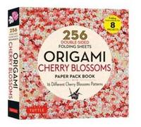Origami Cherry Blossoms Paper Pack Book: 256 Double-sided Folding Sheets With 16 Different Cherry Blossom Patterns With Solid Colors on the Back (Includes Instructions for 8 Models)