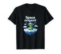 Origami de l'espace Mignon OVNI Alien Ice Moon Pun Design T-Shirt