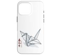 Origami Grue - Kanji Japonais pour la Paix et l'espoir Coque pour iPhone 16 Pro Max