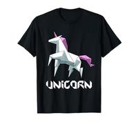 Origami Japonais Mignon Licorne Arc-en-Ciel Origami T-Shirt