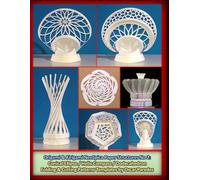 Origami & Kirigami NeoSpica Paper Structures No 2: Conical Ellipse / Helix Compass / Dodecahedron. Folding & Cutting Patterns Templates