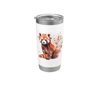 Origami Panda Rouge Kawaii Japon Petits Pandas Chat Ours Gobelet isotherme en acier inoxydable double paroi