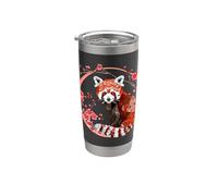 Origami Panda Rouge Kawaii Japon Petits Pandas Chat Ours Gobelet isotherme en acier inoxydable double paroi
