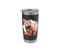 Origami Panda Rouge Kawaii Japon Petits Pandas Chat Ours Gobelet isotherme en acier inoxydable double paroi