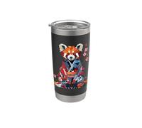 Origami Panda Rouge Kawaii Kimono Petits Pandas Chat Ours Gobelet isotherme en acier inoxydable double paroi