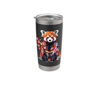 Origami Panda Rouge Kawaii Kimono Petits Pandas Chat Ours Gobelet isotherme en acier inoxydable double paroi
