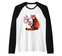 Origami Panda Rouge Kawaii Kimono Petits Pandas Chat Ours Manche Raglan