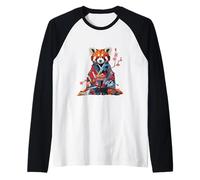 Origami Panda Rouge Kawaii Kimono Petits Pandas Chat Ours Manche Raglan