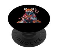 Origami Panda Rouge Kimono Kawaii Petits Pandas Chat Ours PopSockets PopGrip Adhésif