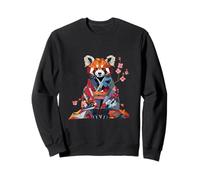 Origami Panda Rouge Kimono Kawaii Petits Pandas Chat Ours Sweatshirt